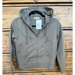 Barefoot Dreams Malibu Hoodie Youth Medium 8-10 Full Zip Soft Pima Cotton New